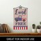 G128 Combo Pack Garden Flag Hanger 14IN & Garden Flag Land of the Free American Truck 12x18IN Printed Double Sided Burlap Fabric